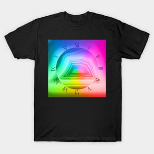 Fancy radiant rainbow colors agate slice mineral T-Shirt